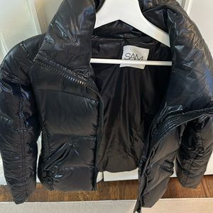 SAM black shiny puffer size Xs excellent condition